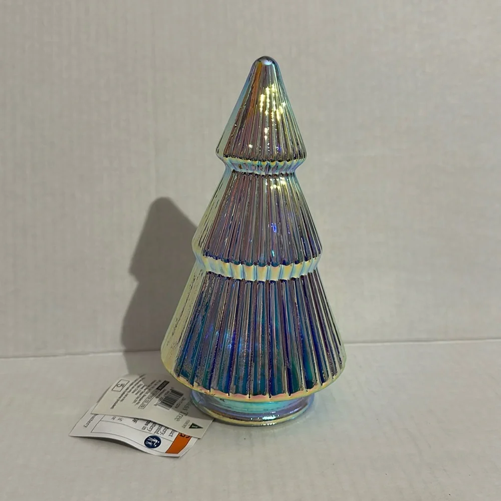 Lit Glass Christmas Tree Iridescent Christmas Tree From Target